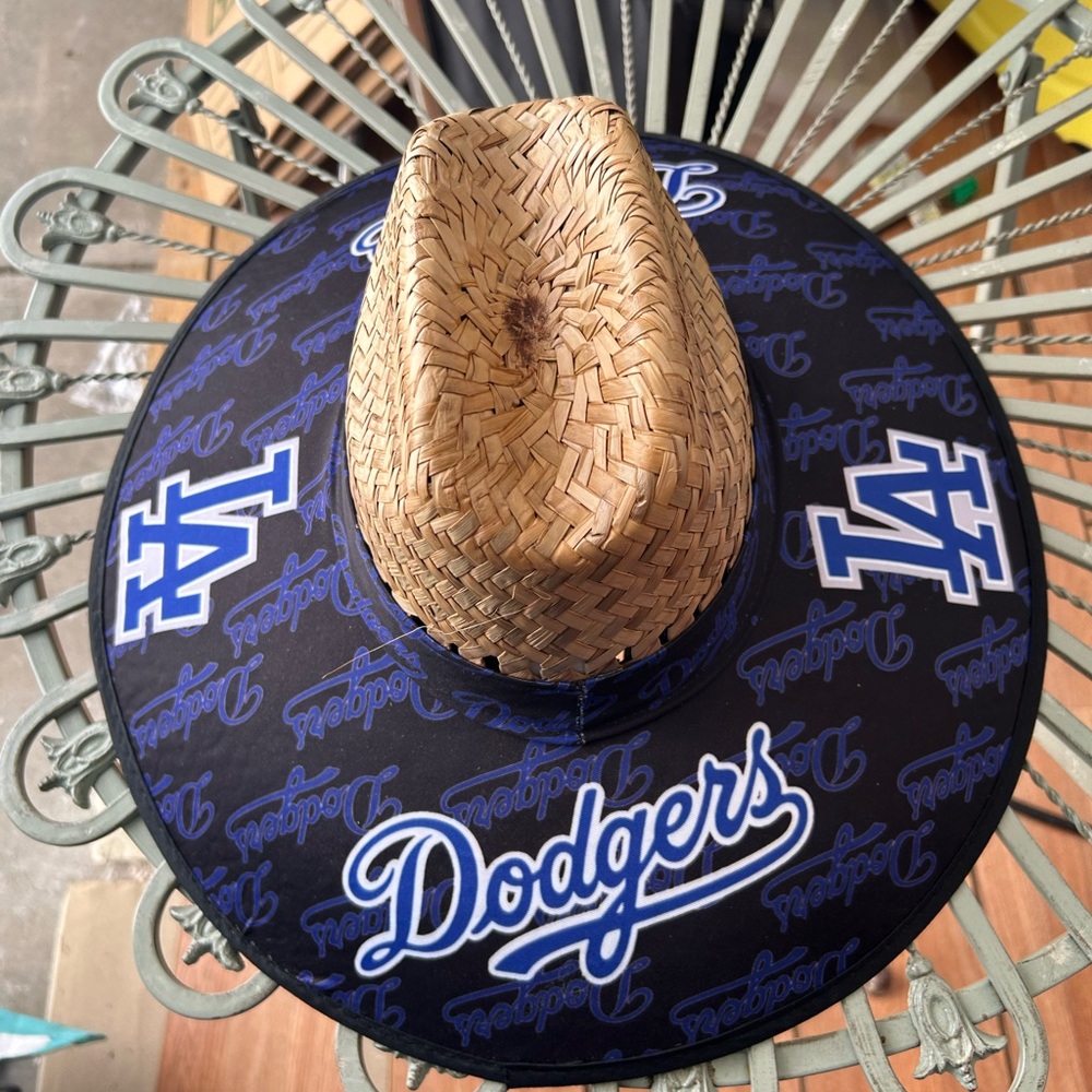 LA Dodgers straw hat